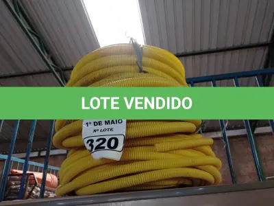 LOTE 320 - 03 ROLOS DE MANGUEIRA CORRUGADA. (NO ESTADO) ATENÇÃO! FAZER A VISITAÇÃO ANTES DE ARREMATAR, NÃO SABEMOS SE FUNCIONA. LEILÃO NÃO TEM GARANTIA E NEM DEVOLUÇÃO, SUJEITO A POSSÍVEIS AVARIAS VISÍVEIS/OCULTAS E/OU AUSÊNCIA DE COMPONENTES.