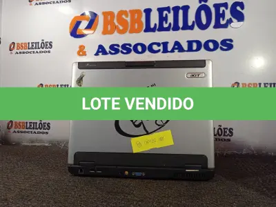 LOTE 010 - 01 NOTEBOOK MARCA ACER. (NO ESTADO) ATENÇÃO! FAZER A VISITAÇÃO ANTES DE ARREMATAR, NÃO SABEMOS SE FUNCIONA. LEILÃO NÃO TEM GARANTIA E NEM DEVOLUÇÃO, SUJEITO A POSSÍVEIS AVARIAS VISÍVEIS/OCULTAS E/OU AUSÊNCIA DE COMPONENTES.