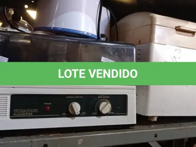 LOTE 056 - 01 PANELA DE FAZER PÃO E 03 UMIDIFICADORES DE AR MARCAS E MODELOS DIVERSOS. (NO ESTADO) ATENÇÃO! FAZER A VISITAÇÃO ANTES DE ARREMATAR, NÃO SABEMOS SE FUNCIONA. LEILÃO NÃO TEM GARANTIA E NEM DEVOLUÇÃO, SUJEITO A POSSÍVEIS AVARIAS VISÍVEIS/OCULTAS E/OU AUSÊNCIA DE COMPONENTES.