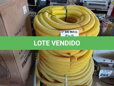 LOTE 296 - 03 ROLOS DE MANGUEIRA CORRUGADA. (NO ESTADO) ATENÇÃO! FAZER A VISITAÇÃO ANTES DE ARREMATAR, NÃO SABEMOS SE FUNCIONA. LEILÃO NÃO TEM GARANTIA E NEM DEVOLUÇÃO, SUJEITO A POSSÍVEIS AVARIAS VISÍVEIS/OCULTAS E/OU AUSÊNCIA DE COMPONENTES.