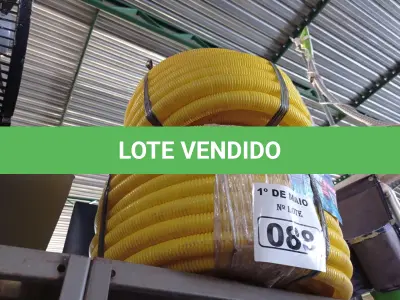 LOTE 088 - 02 ROLOS DE MANGUEIRA CORRUGADA. (NO ESTADO) ATENÇÃO! FAZER A VISITAÇÃO ANTES DE ARREMATAR, NÃO SABEMOS SE FUNCIONA. LEILÃO NÃO TEM GARANTIA E NEM DEVOLUÇÃO, SUJEITO A POSSÍVEIS AVARIAS VISÍVEIS/OCULTAS E/OU AUSÊNCIA DE COMPONENTES.