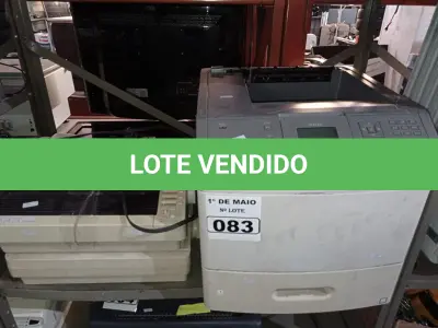 LOTE 083 - 01 IMPRESSORA A LASER MARCA LEXMARK MODELO T654DN E 02 IMPRESSORAS MATRICIAL. (NO ESTADO) ATENÇÃO! FAZER A VISITAÇÃO ANTES DE ARREMATAR, NÃO SABEMOS SE FUNCIONA. LEILÃO NÃO TEM GARANTIA E NEM DEVOLUÇÃO, SUJEITO A POSSÍVEIS AVARIAS VISÍVEIS/OCULTAS E/OU AUSÊNCIA DE COMPONENTES.