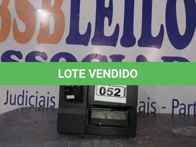 LOTE 052 - 01 IMPRESSORA DE ETIQUETAS MARCA ELGIN. (NO ESTADO) ATENÇÃO! FAZER A VISITAÇÃO ANTES DE ARREMATAR, NÃO SABEMOS SE FUNCIONA. LEILÃO NÃO TEM GARANTIA E NEM DEVOLUÇÃO, SUJEITO A POSSÍVEIS AVARIAS VISÍVEIS/OCULTAS E/OU AUSÊNCIA DE COMPONENTES.