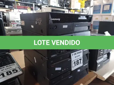 LOTE 187 - 04 CPU’S MARCAS LENOVO. (NO ESTADO) ATENÇÃO! FAZER A VISITAÇÃO ANTES DE ARREMATAR, NÃO SABEMOS SE FUNCIONA. LEILÃO NÃO TEM GARANTIA E NEM DEVOLUÇÃO, SUJEITO A POSSÍVEIS AVARIAS VISÍVEIS/OCULTAS E/OU AUSÊNCIA DE COMPONENTES.