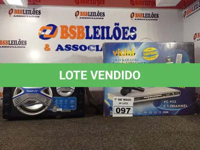 LOTE 097 - 01 DVD KARAOKÊ E 01 CAIXA DE SOM BLUETOOTH. (NO ESTADO) ATENÇÃO! FAZER A VISITAÇÃO ANTES DE ARREMATAR, NÃO SABEMOS SE FUNCIONA. LEILÃO NÃO TEM GARANTIA E NEM DEVOLUÇÃO, SUJEITO A POSSÍVEIS AVARIAS VISÍVEIS/OCULTAS E/OU AUSÊNCIA DE COMPONENTES.