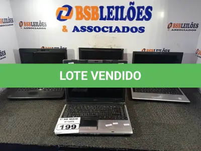 LOTE 199 - 04 NOTEBOOK’S MARCAS E MODELOS DIVERSOS PARA RETIRADA DE PEÇAS. (NO ESTADO) ATENÇÃO! FAZER A VISITAÇÃO ANTES DE ARREMATAR, NÃO SABEMOS SE FUNCIONA. LEILÃO NÃO TEM GARANTIA E NEM DEVOLUÇÃO, SUJEITO A POSSÍVEIS AVARIAS VISÍVEIS/OCULTAS E/OU AUSÊNCIA DE COMPONENTES.