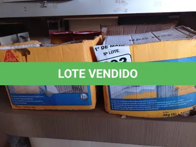 LOTE 293 - 02 CAIXAS DE SIKA TOP-100, REVESTIMENTO IMPERMEABILIZANTE SEMI-FLEXIVEL. (NO ESTADO) ATENÇÃO! FAZER A VISITAÇÃO ANTES DE ARREMATAR, NÃO SABEMOS SE FUNCIONA. LEILÃO NÃO TEM GARANTIA E NEM DEVOLUÇÃO, SUJEITO A POSSÍVEIS AVARIAS VISÍVEIS/OCULTAS E/OU AUSÊNCIA DE COMPONENTES.
