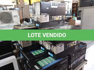 LOTE 203 - 15 TONNER MARCAS LEXMARK MODELO X644X11L. (NO ESTADO) ATENÇÃO! FAZER A VISITAÇÃO ANTES DE ARREMATAR, NÃO SABEMOS SE FUNCIONA. LEILÃO NÃO TEM GARANTIA E NEM DEVOLUÇÃO, SUJEITO A POSSÍVEIS AVARIAS VISÍVEIS/OCULTAS E/OU AUSÊNCIA DE COMPONENTES.