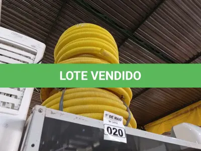 LOTE 020 - 03 ROLOS DE MANGUEIRA CORRUGADA. (NO ESTADO) ATENÇÃO! FAZER A VISITAÇÃO ANTES DE ARREMATAR, NÃO SABEMOS SE FUNCIONA. LEILÃO NÃO TEM GARANTIA E NEM DEVOLUÇÃO, SUJEITO A POSSÍVEIS AVARIAS VISÍVEIS/OCULTAS E/OU AUSÊNCIA DE COMPONENTES.