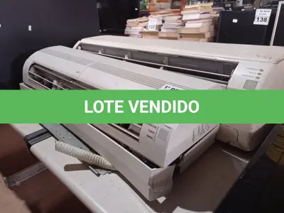 LOTE 148 - 02 EVAPORADORAS MARCAS FUJITSU. (NO ESTADO) ATENÇÃO! FAZER A VISITAÇÃO ANTES DE ARREMATAR, NÃO SABEMOS SE FUNCIONA. LEILÃO NÃO TEM GARANTIA E NEM DEVOLUÇÃO, SUJEITO A POSSÍVEIS AVARIAS VISÍVEIS/OCULTAS E/OU AUSÊNCIA DE COMPONENTES.