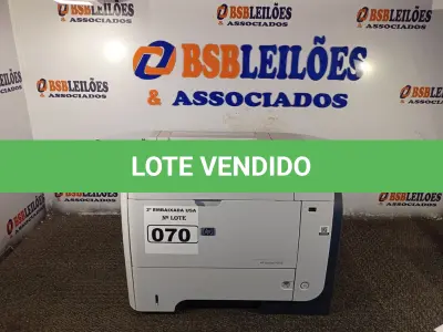 LOTE 070 - 01 IMPRESSORA LASERJET P3015. (PRINTER) (NO ESTADO) AV9603W