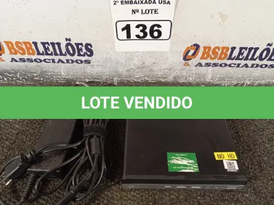 LOTE 136 - 01 CPU COM MEMÓRIA 16 GB E SEM HD COM CARREGADOR MARCA HP. (NO ESTADO) BD0864Y