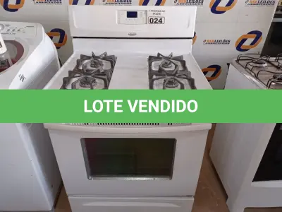LOTE 024 - 01 FOGÃO 04 BOCAS MARCA WHIRLPOOL 110V. (RANGE) (NO ESTADO) AV9416A
