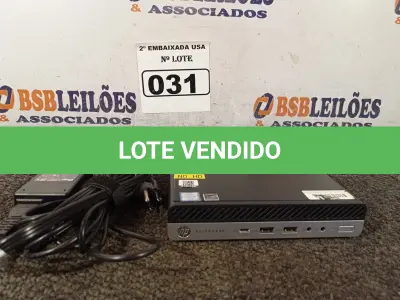 LOTE 031 - 01 CPU COM MEMÓRIA DE 16GB E SEM HD MARCA HP. (NO ESTADO) AV9458K