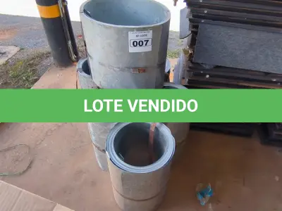 LOTE 007 - 06 ROLOS PEQUENOS DE CHAPAS GALVANIZADAS (NO ESTADO)