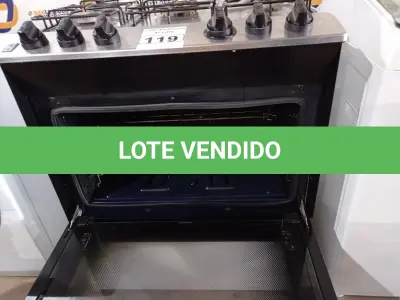 LOTE 119 - 01 FOGÃO 05 BOCAS MARCA BRASTEMP BIVOLTS. (STOV 5 FLAMES) (NO ESTADO) AV9818Y