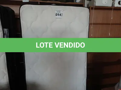 LOTE 014 - 01 COLCHÃO COM BASE MARCA ECLIPSE. (NO ESTADO) (TWIN MATRESS) AU1871H (BASE SEM PATRIMÔNIO)