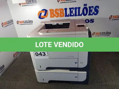 LOTE 043 - 01 IMPRESSORA LASERJET P3015. (NO ESTADO) (PRINTER) AV9476N