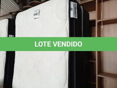 LOTE 014 - 01 COLCHÃO COM BASE MARCA ECLIPSE. (NO ESTADO) (TWIN MATRESS) AU1871H (BASE SEM PATRIMÔNIO)