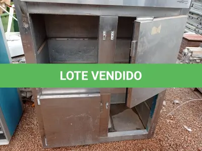 LOTE 345 - 01 GELADEIRA INDUSTRIAL SEM MOTOR PARA RETIRADA DE PEÇAS. (NO ESTADO) ATENÇÃO! FAZER A VISITAÇÃO ANTES DE ARREMATAR, NÃO SABEMOS SE FUNCIONA. LEILÃO NÃO TEM GARANTIA E NEM DEVOLUÇÃO, SUJEITO A POSSÍVEIS AVARIAS VISÍVEIS/OCULTAS E/OU AUSÊNCIA DE COMPONENTES.