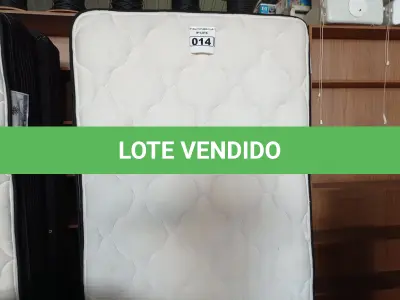 LOTE 014 - 01 COLCHÃO COM BASE MARCA ECLIPSE. (NO ESTADO) (TWIN MATRESS) AU1871H (BASE SEM PATRIMÔNIO)