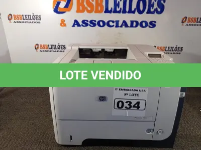 LOTE 034 - 01 IMPRESSORA LASERJET P3015. (PRINTER) (NO ESTADO) AV9463T