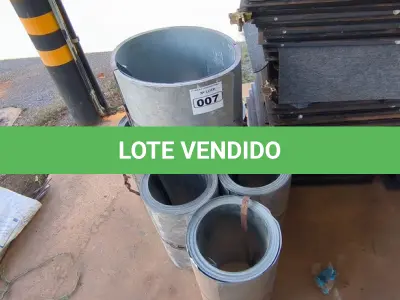 LOTE 007 - 06 ROLOS PEQUENOS DE CHAPAS GALVANIZADAS (NO ESTADO)