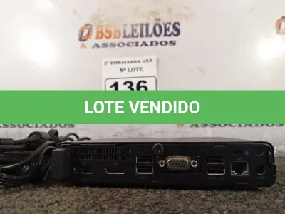 LOTE 136 - 01 CPU COM MEMÓRIA 16 GB E SEM HD COM CARREGADOR MARCA HP. (NO ESTADO) BD0864Y