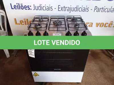 LOTE 114 - 01 FOGÃO 05 BOCAS MARCA BRASTEMP BIVOLTS. (STOV 5 FLAMES) (NO ESTADO) AV9782J