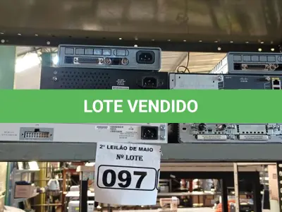 LOTE 097 - 02 MODENS DATACOM, 03 ROTEADORES CISCO E 02 SWITCHES MARCAS E MODELOS DIVERSOS. (NO ESTADO) ATENÇÃO! FAZER A VISITAÇÃO ANTES DE ARREMATAR, NÃO SABEMOS SE FUNCIONA. LEILÃO NÃO TEM GARANTIA E NEM DEVOLUÇÃO, SUJEITO A POSSÍVEIS AVARIAS VISÍVEIS/OCULTAS E/OU AUSÊNCIA DE COMPONENTES.