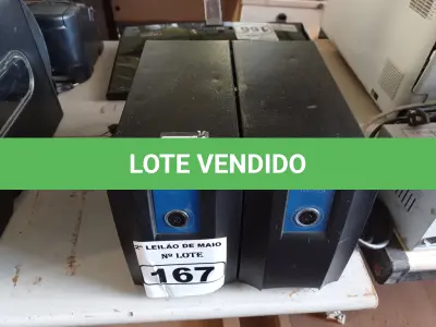 LOTE 167 - 02 ESTABILIZADORES TS SHARA 1500VA. (NO ESTADO) ATENÇÃO! FAZER A VISITAÇÃO ANTES DE ARREMATAR, NÃO SABEMOS SE FUNCIONA. LEILÃO NÃO TEM GARANTIA E NEM DEVOLUÇÃO, SUJEITO A POSSÍVEIS AVARIAS VISÍVEIS/OCULTAS E/OU AUSÊNCIA DE COMPONENTES.