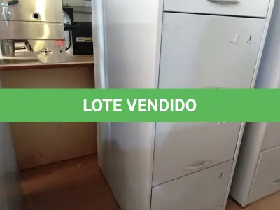 LOTE 015 - 01 ARQUIVO DE AÇO COM 04 GAVETAS. (NO ESTADO) ATENÇÃO! FAZER A VISITAÇÃO ANTES DE ARREMATAR, NÃO SABEMOS SE FUNCIONA. LEILÃO NÃO TEM GARANTIA E NEM DEVOLUÇÃO, SUJEITO A POSSÍVEIS AVARIAS VISÍVEIS/OCULTAS E/OU AUSÊNCIA DE COMPONENTES.