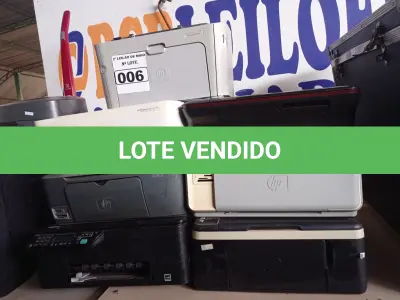 LOTE 006 - 14 IMPRESSORAS MARCAS E MODELOS DIVERSOS PARA RETIRADA DE PEÇAS. (NO ESTADO) ATENÇÃO! FAZER A VISITAÇÃO ANTES DE ARREMATAR, NÃO SABEMOS SE FUNCIONA. LEILÃO NÃO TEM GARANTIA E NEM DEVOLUÇÃO, SUJEITO A POSSÍVEIS AVARIAS VISÍVEIS/OCULTAS E/OU AUSÊNCIA DE COMPONENTES.