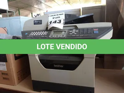 LOTE 143 - 01 IMPRESSORA MULTIFUNCIONAL MARCA BROTHER MODELO MFC-8890DW. (NO ESTADO) ATENÇÃO! FAZER A VISITAÇÃO ANTES DE ARREMATAR, NÃO SABEMOS SE FUNCIONA. LEILÃO NÃO TEM GARANTIA E NEM DEVOLUÇÃO, SUJEITO A POSSÍVEIS AVARIAS VISÍVEIS/OCULTAS E/OU AUSÊNCIA DE COMPONENTES.