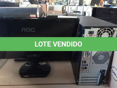 LOTE 201 - 01 CPU, 01 MONITOR E 01 TECLADO. (NO ESTADO) ATENÇÃO! FAZER A VISITAÇÃO ANTES DE ARREMATAR, NÃO SABEMOS SE FUNCIONA. LEILÃO NÃO TEM GARANTIA E NEM DEVOLUÇÃO, SUJEITO A POSSÍVEIS AVARIAS VISÍVEIS/OCULTAS E/OU AUSÊNCIA DE COMPONENTES.
