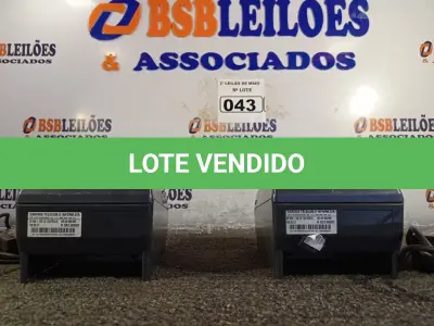 LOTE 043 - 02 IMPRESSORAS DE CUPOM MARCAS DARUMA COM FONTE.  (NO ESTADO) ATENÇÃO! FAZER A VISITAÇÃO ANTES DE ARREMATAR, NÃO SABEMOS SE FUNCIONA. LEILÃO NÃO TEM GARANTIA E NEM DEVOLUÇÃO, SUJEITO A POSSÍVEIS AVARIAS VISÍVEIS/OCULTAS E/OU AUSÊNCIA DE COMPONENTES.