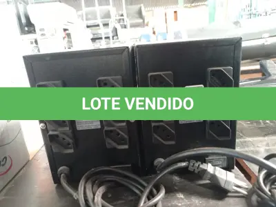 LOTE 191 - 02 ESTABILIZADORES TS SHARA 1500VA. (NO ESTADO) ATENÇÃO! FAZER A VISITAÇÃO ANTES DE ARREMATAR, NÃO SABEMOS SE FUNCIONA. LEILÃO NÃO TEM GARANTIA E NEM DEVOLUÇÃO, SUJEITO A POSSÍVEIS AVARIAS VISÍVEIS/OCULTAS E/OU AUSÊNCIA DE COMPONENTES.