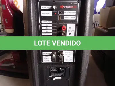 LOTE 007 - 01 ASPIRADOR DE PÓ, 01 FRAGMENTADORA DE PAPEL E 01 CAIXA DE SOM AMPLIFICADA TRC. (NO ESTADO) ATENÇÃO! FAZER A VISITAÇÃO ANTES DE ARREMATAR, NÃO SABEMOS SE FUNCIONA. LEILÃO NÃO TEM GARANTIA E NEM DEVOLUÇÃO, SUJEITO A POSSÍVEIS AVARIAS VISÍVEIS/OCULTAS E/OU AUSÊNCIA DE COMPONENTES.