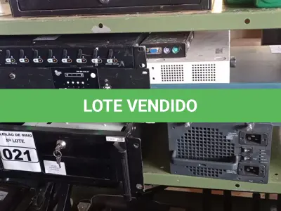 LOTE 021 - 01 LOTE COM EQUIPAMENTOS ELETRÔNICOS DIVERSOS. (NO ESTADO) ATENÇÃO! FAZER A VISITAÇÃO ANTES DE ARREMATAR, NÃO SABEMOS SE FUNCIONA. LEILÃO NÃO TEM GARANTIA E NEM DEVOLUÇÃO, SUJEITO A POSSÍVEIS AVARIAS VISÍVEIS/OCULTAS E/OU AUSÊNCIA DE COMPONENTES.