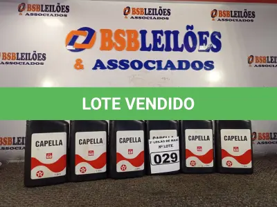 LOTE 029 - 06 LITROS DE ÓLEO CAPELA ISSO 68, LUBRIFICANTE MINERAL PARA COMPRESSORES DE REFRIGERAÇÃO DE SISTEMAS NÃO SELADOS QUE UTILIZEM COMO GÁS REFRIGERANTE O FREON, AMÔNIA E SIMILARES. (NO ESTADO) ATENÇÃO! FAZER A VISITAÇÃO ANTES DE ARREMATAR, NÃO SABEMOS SE FUNCIONA. LEILÃO NÃO TEM GARANTIA E NEM DEVOLUÇÃO, SUJEITO A POSSÍVEIS AVARIAS VISÍVEIS/OCULTAS E/OU AUSÊNCIA DE COMPONENTES.