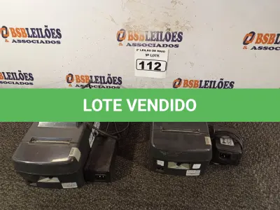 LOTE 112 - 02 IMPRESSORAS DE CUPOM MARCAS DARUMA COM FONTE.  (NO ESTADO) ATENÇÃO! FAZER A VISITAÇÃO ANTES DE ARREMATAR, NÃO SABEMOS SE FUNCIONA. LEILÃO NÃO TEM GARANTIA E NEM DEVOLUÇÃO, SUJEITO A POSSÍVEIS AVARIAS VISÍVEIS/OCULTAS E/OU AUSÊNCIA DE COMPONENTES.