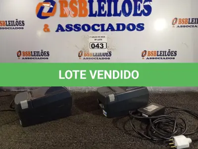 LOTE 043 - 02 IMPRESSORAS DE CUPOM MARCAS DARUMA COM FONTE.  (NO ESTADO) ATENÇÃO! FAZER A VISITAÇÃO ANTES DE ARREMATAR, NÃO SABEMOS SE FUNCIONA. LEILÃO NÃO TEM GARANTIA E NEM DEVOLUÇÃO, SUJEITO A POSSÍVEIS AVARIAS VISÍVEIS/OCULTAS E/OU AUSÊNCIA DE COMPONENTES.