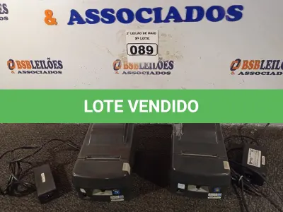 LOTE 089 - 02 IMPRESSORAS DE CUPOM MARCAS DARUMA COM FONTE.  (NO ESTADO) ATENÇÃO! FAZER A VISITAÇÃO ANTES DE ARREMATAR, NÃO SABEMOS SE FUNCIONA. LEILÃO NÃO TEM GARANTIA E NEM DEVOLUÇÃO, SUJEITO A POSSÍVEIS AVARIAS VISÍVEIS/OCULTAS E/OU AUSÊNCIA DE COMPONENTES.