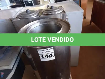 LOTE 144 - 02 CAFETEIRAS INDUSTRIAIS MARCAS E MODELOS DIVERSOS. (NO ESTADO) ATENÇÃO! FAZER A VISITAÇÃO ANTES DE ARREMATAR, NÃO SABEMOS SE FUNCIONA. LEILÃO NÃO TEM GARANTIA E NEM DEVOLUÇÃO, SUJEITO A POSSÍVEIS AVARIAS VISÍVEIS/OCULTAS E/OU AUSÊNCIA DE COMPONENTES.