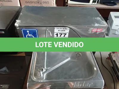 LOTE 177 - 01 BEBEDOURO DE PAREDE EM AÇO INOX MARCA LÍDER 220V. (NO ESTADO) ATENÇÃO! FAZER A VISITAÇÃO ANTES DE ARREMATAR, NÃO SABEMOS SE FUNCIONA. LEILÃO NÃO TEM GARANTIA E NEM DEVOLUÇÃO, SUJEITO A POSSÍVEIS AVARIAS VISÍVEIS/OCULTAS E/OU AUSÊNCIA DE COMPONENTES.