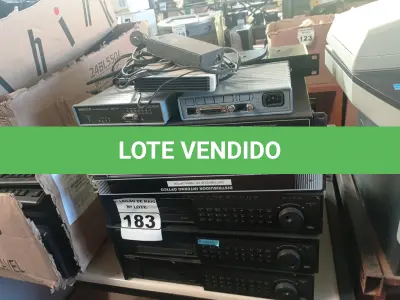 LOTE 183 - 03 DVR E EQUIPAMENTOS ELETRÔNICOS DIVERSOS. (NO ESTADO) ATENÇÃO! FAZER A VISITAÇÃO ANTES DE ARREMATAR, NÃO SABEMOS SE FUNCIONA. LEILÃO NÃO TEM GARANTIA E NEM DEVOLUÇÃO, SUJEITO A POSSÍVEIS AVARIAS VISÍVEIS/OCULTAS E/OU AUSÊNCIA DE COMPONENTES.