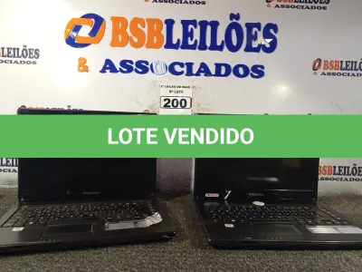 LOTE 200 - 02 NOTEBOOKS MARCAS E MODELOS DIVERSOS. (NO ESTADO) ATENÇÃO! FAZER A VISITAÇÃO ANTES DE ARREMATAR, NÃO SABEMOS SE FUNCIONA. LEILÃO NÃO TEM GARANTIA E NEM DEVOLUÇÃO, SUJEITO A POSSÍVEIS AVARIAS VISÍVEIS/OCULTAS E/OU AUSÊNCIA DE COMPONENTES.