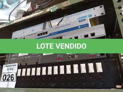 LOTE 026 - 01 FONTE, 01 DATACOM DM4E1, 01 SWITCH D-LINK 32 PORTAS, 01 IP TOUCH SECURITY MODULE E 01 TECSAT CATV T5060. (NO ESTADO) ATENÇÃO! FAZER A VISITAÇÃO ANTES DE ARREMATAR, NÃO SABEMOS SE FUNCIONA. LEILÃO NÃO TEM GARANTIA E NEM DEVOLUÇÃO, SUJEITO A POSSÍVEIS AVARIAS VISÍVEIS/OCULTAS E/OU AUSÊNCIA DE COMPONENTES.