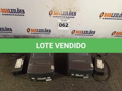 LOTE 062 - 02 IMPRESSORAS DE CUPOM MARCAS DARUMA COM FONTE.  (NO ESTADO) ATENÇÃO! FAZER A VISITAÇÃO ANTES DE ARREMATAR, NÃO SABEMOS SE FUNCIONA. LEILÃO NÃO TEM GARANTIA E NEM DEVOLUÇÃO, SUJEITO A POSSÍVEIS AVARIAS VISÍVEIS/OCULTAS E/OU AUSÊNCIA DE COMPONENTES.