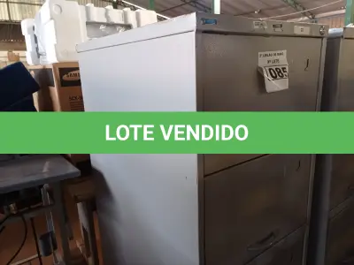 LOTE 085 - 01 ARQUIVO DE AÇO COM 04 GAVETAS. (NO ESTADO) ATENÇÃO! FAZER A VISITAÇÃO ANTES DE ARREMATAR, NÃO SABEMOS SE FUNCIONA. LEILÃO NÃO TEM GARANTIA E NEM DEVOLUÇÃO, SUJEITO A POSSÍVEIS AVARIAS VISÍVEIS/OCULTAS E/OU AUSÊNCIA DE COMPONENTES.